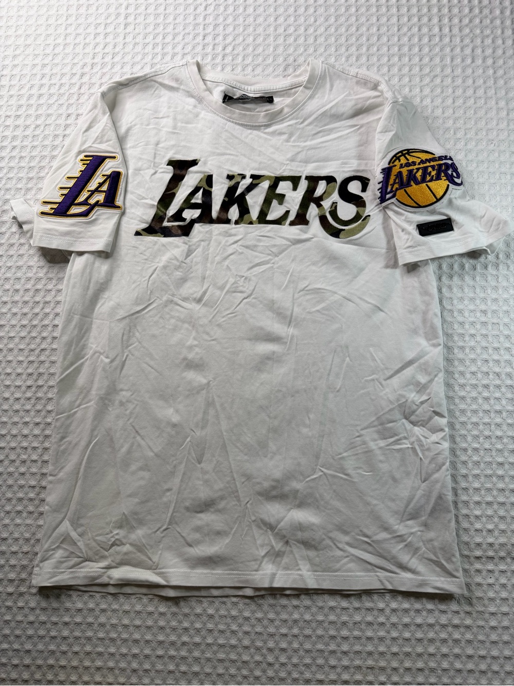 Pro Standard Los Angeles Lakers White T-Shirt Size L(390)